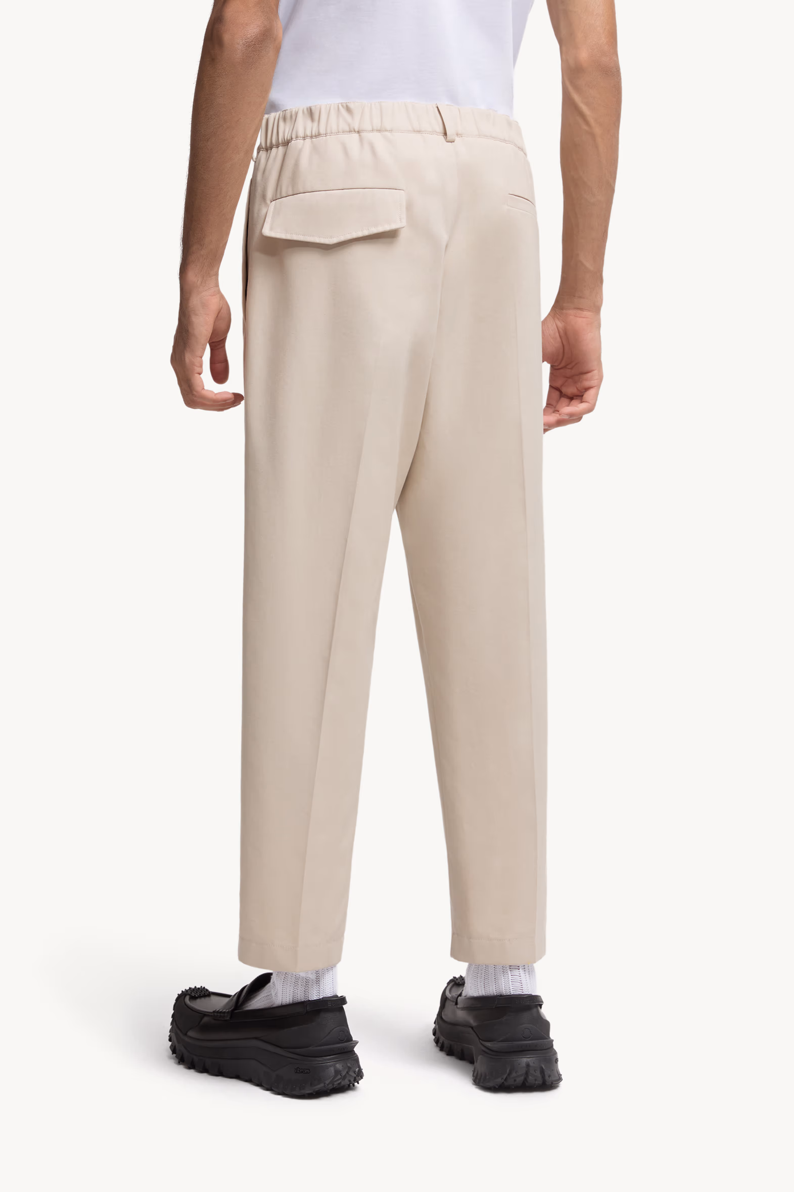 Tailored Gabardine Pants Men Light Beige Moncler 5